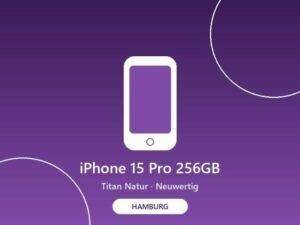iPhone 15 Pro 256 GB Titan Natural — like new, original box, receipt, 96% battery